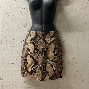 Snake Skin print mini skirt